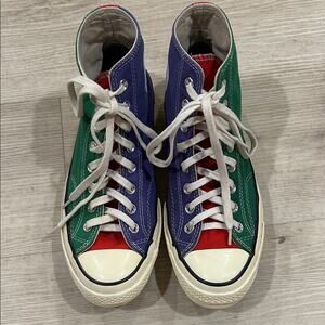 Rare Vintage 80s Tricolor Chuck Taylor Converse w/ Joker Colors Women Size 10